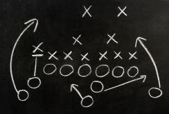 football gameplan chalkboard